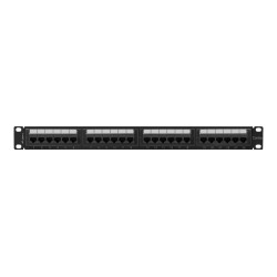 Lanberg | Patch Panel 24 port 1U 19" CAT.6A UTP | PPUA-1024-B | Black