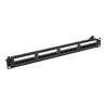 Lanberg | Patch Panel 24 port 1U 19" CAT.6A UTP | PPUA-1024-B | Black