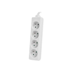 Lanberg | Cable Power Strip 4X French Outlets Quality-Grade Copper, 1.5 m | PS0-04E-0150-W