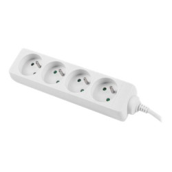 Lanberg | Cable Power Strip 4X French Outlets Quality-Grade Copper, 1.5 m | PS0-04E-0150-W
