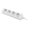 Lanberg | Cable Power Strip 4X French Outlets Quality-Grade Copper, 1.5 m | PS0-04E-0150-W
