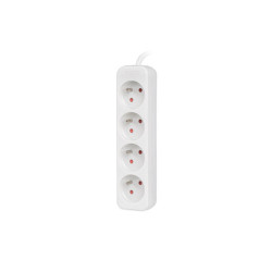 Lanberg | Cable Power Strip 4X French Outlets Quality-Grade Copper, 1.5 m | PS0-04E-0150-W