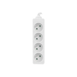 Lanberg | Cable Power Strip 4X French Outlets Quality-Grade Copper, 1.5 m | PS0-04E-0150-W