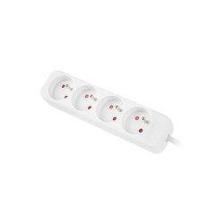 Lanberg | Cable Power Strip 4X French Outlets Quality-Grade Copper, 1.5 m | PS0-04E-0150-W