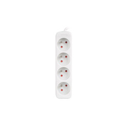 Lanberg | Cable Power Strip 4X French Outlets Quality-Grade Copper, 1.5 m | PS0-04E-0150-W