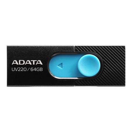 ADATA | USB Flash Drive | UV220 | 64 GB | USB 2.0 | Black/Blue