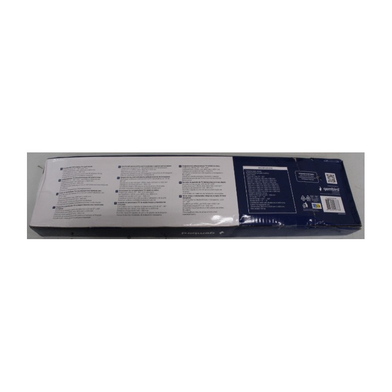 SALE OUT. | Gembird Wall mount | WM-80ST-03 | Tilt, Swivel | 37-80 " | Maximum weight (capacity) 40 kg | DAMAGED PACKAGING | Bla