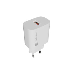 Natec Ribera USB Charger 1X USB-A 18W, White