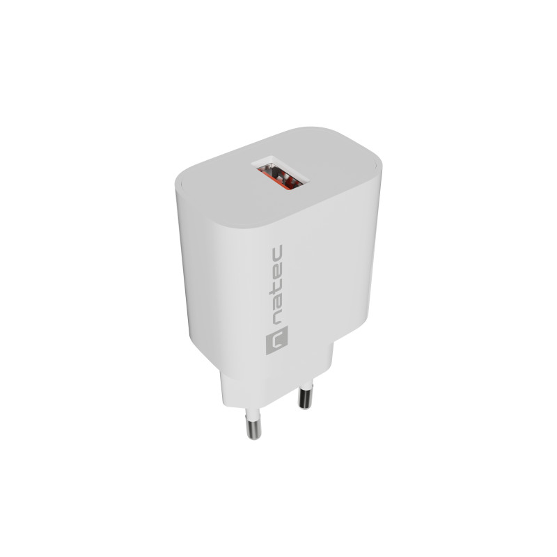 Natec Ribera USB Charger 1X USB-A 18W, White