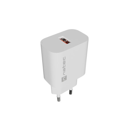 Natec Ribera USB Charger 1X USB-A 18W, White