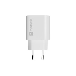 Natec Ribera USB Charger 1X USB-A + 1X USB-C 20W, White