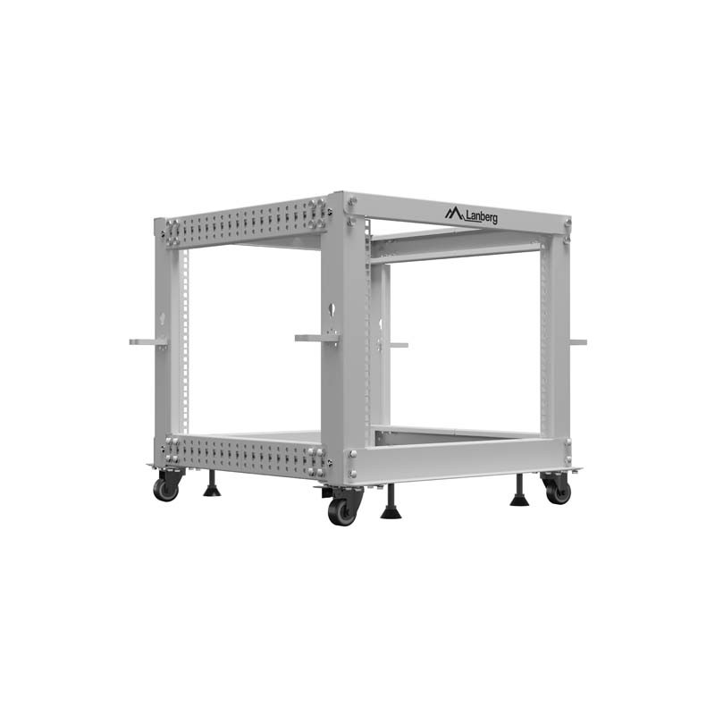 Lanberg Open Rack 19" 9U, adjustable | OR01-6109-S | 65.7 x 60 x 57.7 cm | Gray