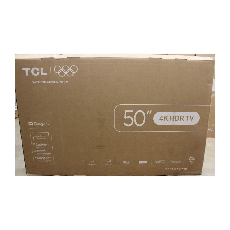SALE OUT. TCL 50V6C 50" (126 cm) LED 4K TV | TCL LED 4K TV | 50V6C | 50 | Smart TV | Google TV | UHD | Black | DAMAGED PACKAGING