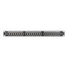 Lanberg | Patch Panel 24 Port 1U 19" CAT.5E FT with Cable Organizer Shielded | PPS5-1024-B | Black