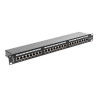 Lanberg | Patch Panel 24 Port 1U 19" CAT.5E FT with Cable Organizer Shielded | PPS5-1024-B | Black