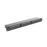 Lanberg | Patch Panel 24 Port 1U 19" CAT.5E FT with Cable Organizer Shielded | PPS5-1024-B | Black