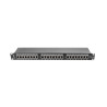 Lanberg | Patch Panel 24 Port 1U 19" CAT.5E FT with Cable Organizer Shielded | PPS5-1024-B | Black