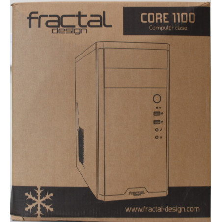 SALE OUT. Fractal Design Core 1100, Black | Fractal Design | CORE 1100 | Black | Micro ATX | DAMAGED PACKAGING, DENTED BODY