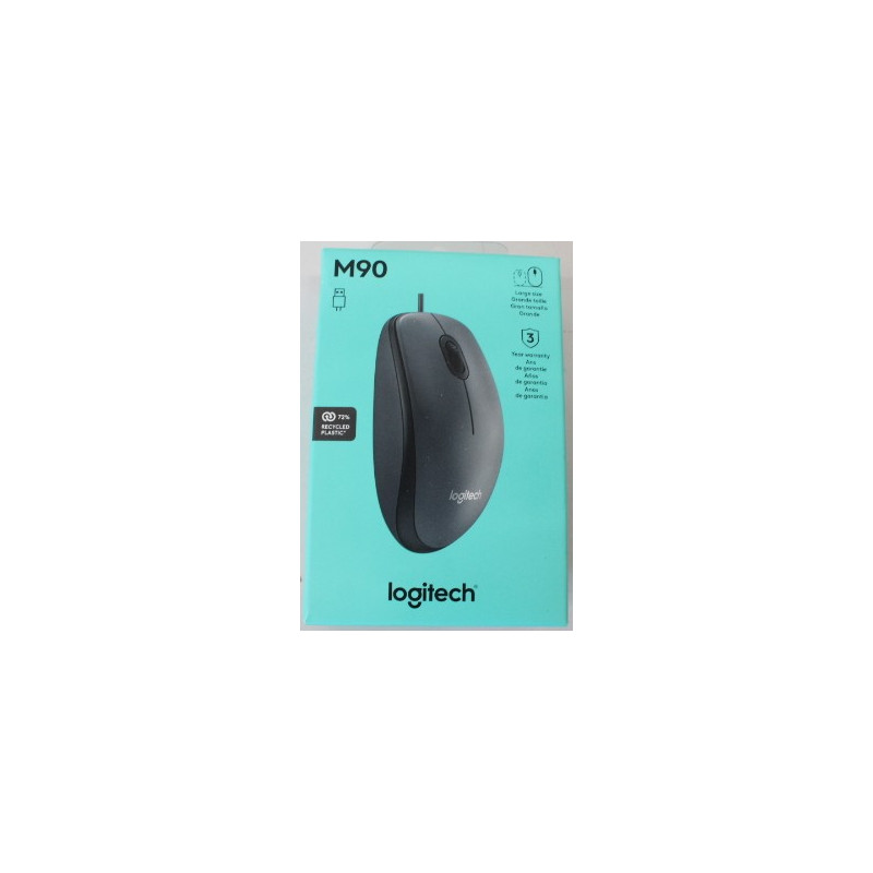 SALE OUT. Logitech M90 optical mouse, USB, Black | Logitech M90 | Wired | Mouse | USB Type-A | Black | DAMAGED PACKAGING