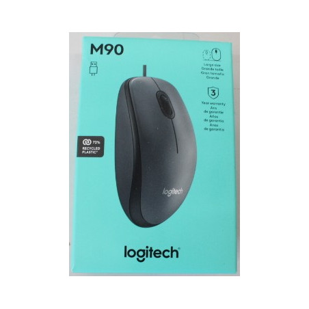 SALE OUT. Logitech M90 optical mouse, USB, Black | Logitech M90 | Wired | Mouse | USB Type-A | Black | DAMAGED PACKAGING