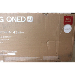 SALE OUT. | LG 43QNED80A3A | 43 | Smart TV | webOS 25 | UHD | Black | DAMAGED PACKAGING