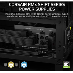 Corsair Fully Modular ATX Power Supply (EU) | RM850x SHIFT | 850 W | Black