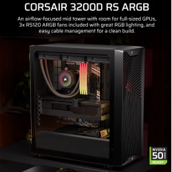 Corsair PC Case | 3200D RS | Black | Mid-Tower