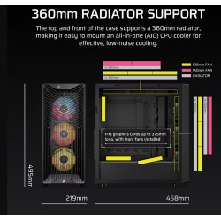 Corsair PC Case | 3200D RS | Black | Mid-Tower