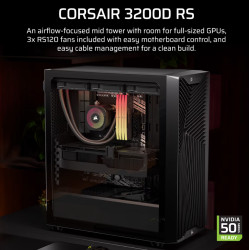 Corsair PC Case | 3200D RS | Black | Mid-Tower