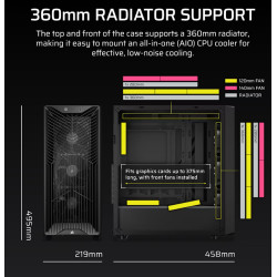 Corsair PC Case | 3200D RS | Black | Mid-Tower