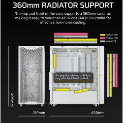 Corsair PC Case | 3200D RS | White | Mid-Tower