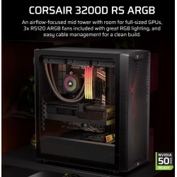 Corsair PC Case | 3200D RS ARGB | Smoke | Mid-Tower