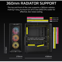 Corsair PC Case | 3200D RS ARGB | Smoke | Mid-Tower