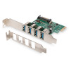 Digitus | USB 3.0, 4 Port, PCI Express Add-On card 4 Ports A/F External, VL805 chipset | DS-30221-1