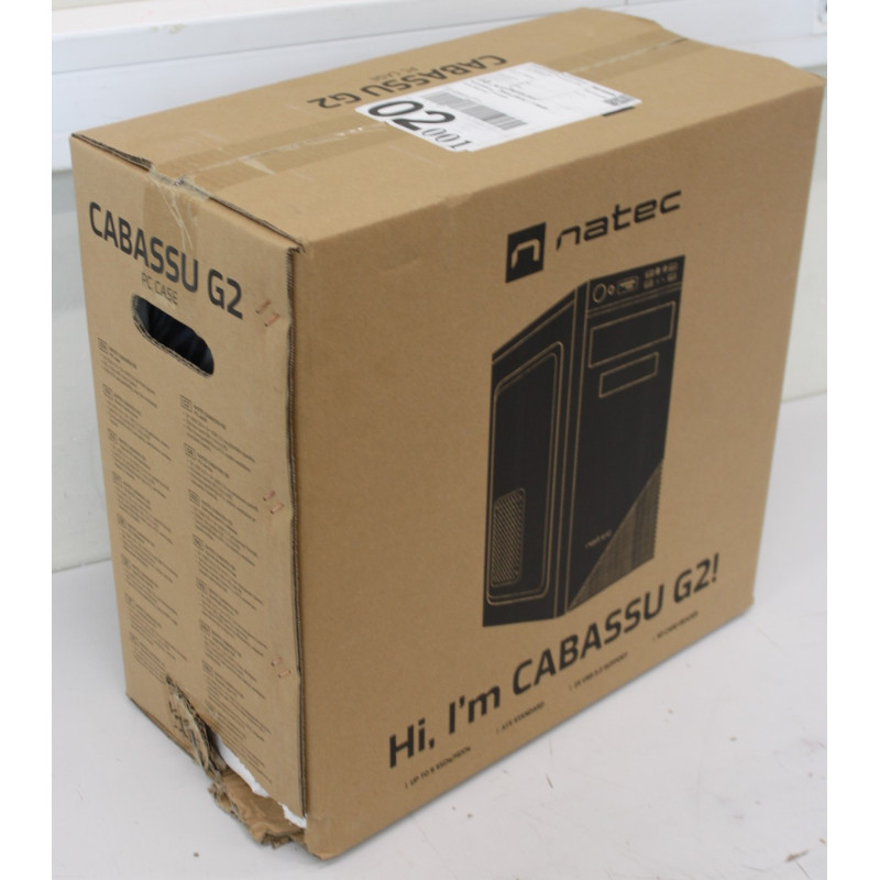 SALE OUT. Natec Cabassu G2 PC case Midi Tower, Black | Natec | PC case | Cabassu G2 | Black | Midi Tower | DAMAGED PACKAGING