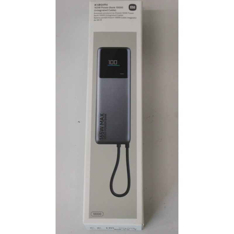 SALE OUT. Xiaomi | 165W Power Bank (Integrated Cable) | 10000 mAh | USB-C | Gray | DEMO