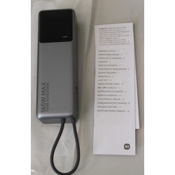 SALE OUT. Xiaomi | 165W Power Bank (Integrated Cable) | 10000 mAh | USB-C | Gray | DEMO