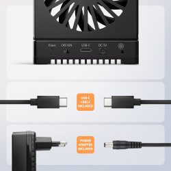 AXAGON ADSA-M2C44 USB4 docking station for 4x M.2 NVMe SSDs with disk cloning function without a PC