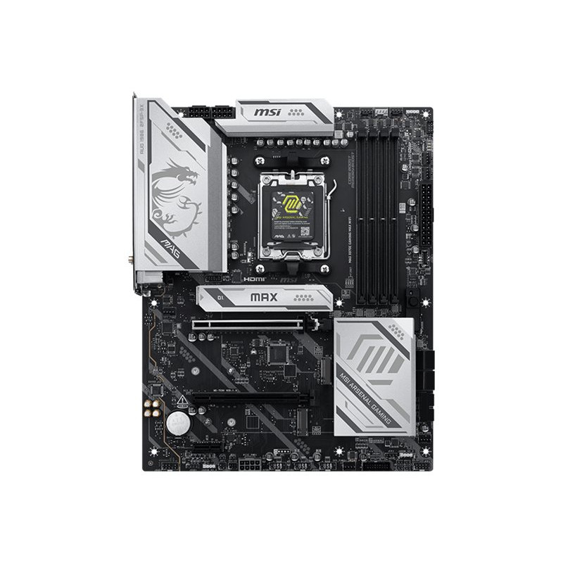MSI MAG X870E GAMING MAX WIFI | Processor family AMD | Processor socket AM5 | DDR5 | Supported hard disk drive interfaces SATA, 