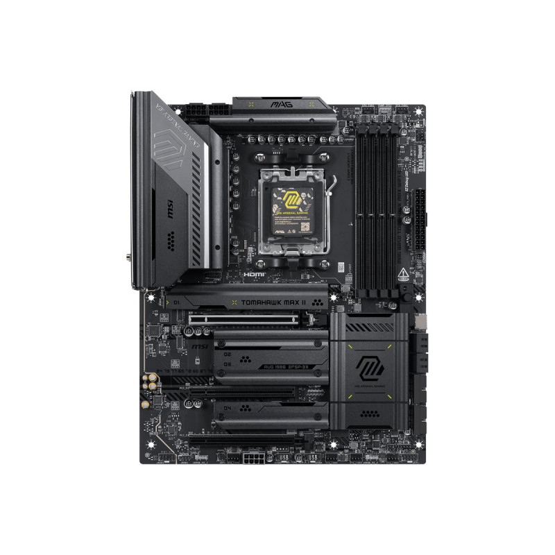 MSI MAG B850 TOMAHAWK MAX WIFI II | Processor family AMD | Processor socket AM5 | DDR5 | Supported hard disk drive interfaces SA