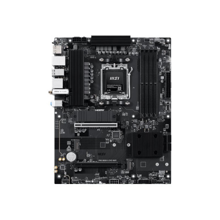 MSI PRO B850-S EVO WIFI | Processor family AMD | Processor socket AM5 | DDR5 | Supported hard disk drive interfaces SATA, M.2 | 