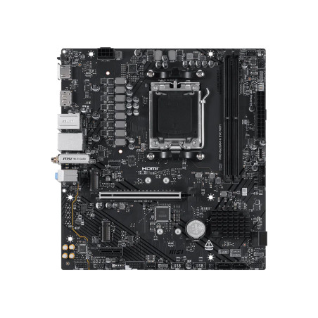 MSI PRO A620AM-G EVO WIFI | Processor family AMD | Processor socket AM5 | DDR5 | Number of SATA connectors 4 | Supported hard di