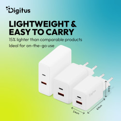 Digitus | USB GaN Charger 45W, 1x USB-C, 1x USB-A | DA-10302