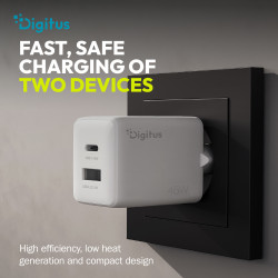 Digitus | USB GaN Charger 45W, 1x USB-C, 1x USB-A | DA-10302