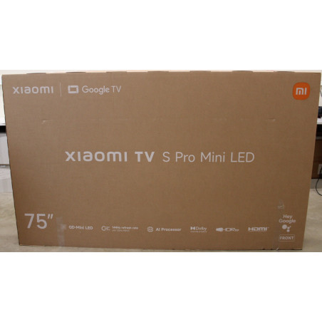 SALE OUT. Xiaomi TV S Pro Mini LED 75 2026 4K UHD (3840 x 2160) | Xiaomi TV S Pro Mini LED 75 2026 | 75" | Smart TV | Google TV 