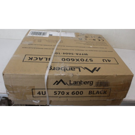 SALE OUT. Lanberg Rack cabinet 19" wall-mounted 4U 600 fast assembly (flat pack), black | SALE OUT. Lanberg Rack cabinet 19" wal