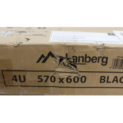 SALE OUT. Lanberg Rack cabinet 19" wall-mounted 4U 600 fast assembly (flat pack), black | SALE OUT. Lanberg Rack cabinet 19" wal