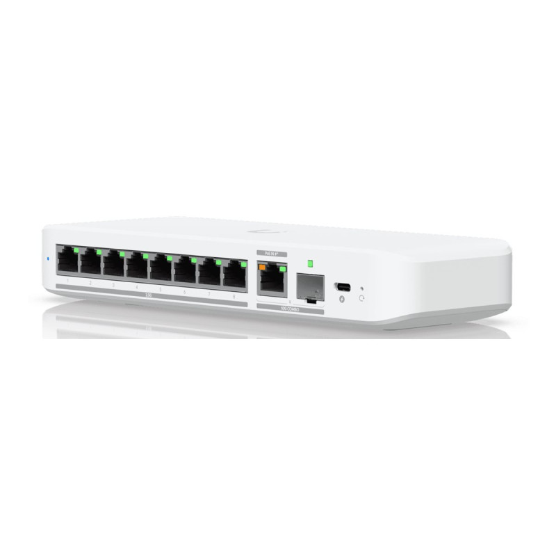 Ubiquiti Flex 2.5G | Flexible, 8-port 2.5 GbE switch | Desktop | Managed | 10 Gbps (RJ-45) ports quantity 1 | SFP+ ports quantit