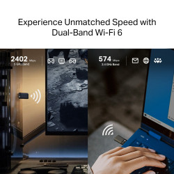 TP-LINK AX3000 Dual Band Wi-Fi 6 Wireless USB Adapter | Archer TX50U | 2.4 GHz, 5 GHz | 802.11ax | MU-MiMO No | no PoE | Antenna
