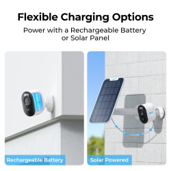 Reolink | Wireless Solar & Battery Powered Security Camera with Smart Detection, 3W | Argus Series B310 with Solar Panel | Bulle
